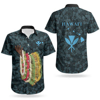 Hawaii Lei Kamehameha Couples Matching Tank Maxi Dress and Hawaiian Shirt Uliuli Seamless Pattern Hibiscus Flower LT9 - Polynesian Pride