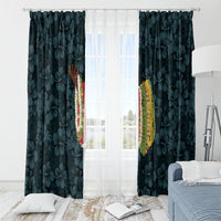 Hawaii Lei Kamehameha Window Curtain Uliuli Seamless Pattern Hibiscus Flower