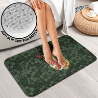 Hawaii Lei Kamehameha Bathroom Set Oma'oma'o Seamless Pattern Hibiscus Flower