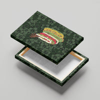 Hawaii Lei Kamehameha Canvas Wall Art Oma'oma'o Seamless Pattern Hibiscus Flower