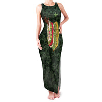 Hawaii Lei Kamehameha Family Matching Tank Maxi Dress and Hawaiian Shirt Oma'oma'o Seamless Pattern Hibiscus Flower