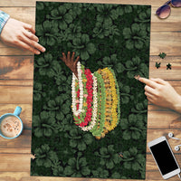 Hawaii Lei Kamehameha Puzzle Oma'oma'o Seamless Pattern Hibiscus Flower
