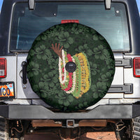 Hawaii Lei Kamehameha Spare Tire Cover Oma'oma'o Seamless Pattern Hibiscus Flower