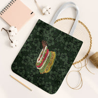 Hawaii Lei Kamehameha Tote Bag Oma'oma'o Seamless Pattern Hibiscus Flower