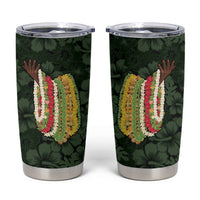 Hawaii Lei Kamehameha Tumbler Cup Oma'oma'o Seamless Pattern Hibiscus Flower