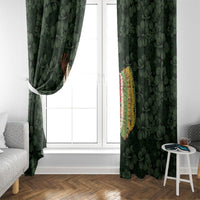 Hawaii Lei Kamehameha Window Curtain Oma'oma'o Seamless Pattern Hibiscus Flower