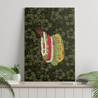 Hawaii Lei Kamehameha Canvas Wall Art Melemele Seamless Pattern Hibiscus Flower