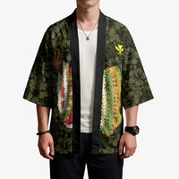 Hawaii Lei Kamehameha Kimono Melemele Seamless Pattern Hibiscus Flower
