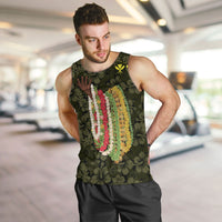 Hawaii Lei Kamehameha Men Tank Top Melemele Seamless Pattern Hibiscus Flower