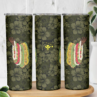 Hawaii Lei Kamehameha Skinny Tumbler Melemele Seamless Pattern Hibiscus Flower