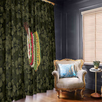 Hawaii Lei Kamehameha Window Curtain Melemele Seamless Pattern Hibiscus Flower