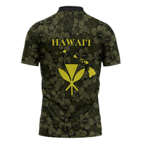 Hawaii Lei Kamehameha Zipper Polo Shirt Melemele Seamless Pattern Hibiscus Flower LT9 - Polynesian Pride