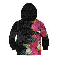 Hafa Adai Guam Kid Hoodie Tropical Flowers Colorful Vibes