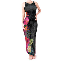 Hafa Adai Guam Tank Maxi Dress Tropical Flowers Colorful Vibes