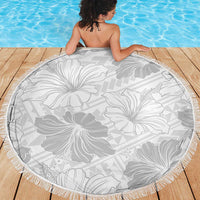 Samoa Lotu Tamaiti Beach Blanket White Sun Day Beauty Hibiscus Ver01 LT9 - Polynesian Pride