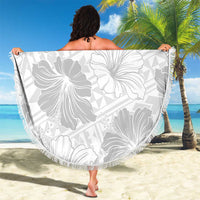 Samoa Lotu Tamaiti Beach Blanket White Sun Day Beauty Hibiscus Ver01 LT9 - Polynesian Pride