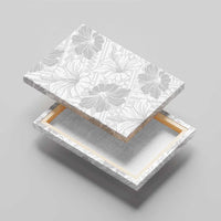 Samoa Lotu Tamaiti Canvas Wall Art White Sun Day Beauty Hibiscus Ver01