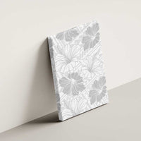 Samoa Lotu Tamaiti Canvas Wall Art White Sun Day Beauty Hibiscus Ver01