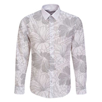 Samoa Lotu Tamaiti Family Matching Off Shoulder Short Dress and Hawaiian Shirt White Sun Day Beauty Hibiscus Ver01