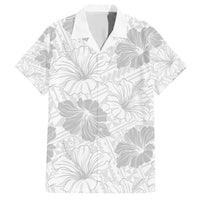 Samoa Lotu Tamaiti Family Matching Short Sleeve Bodycon Dress and Hawaiian Shirt White Sun Day Beauty Hibiscus Ver01