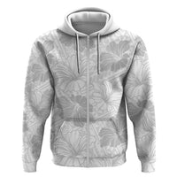 Samoa Lotu Tamaiti Hoodie White Sun Day Beauty Hibiscus Ver01 LT9 Zip Hoodie White - Polynesian Pride