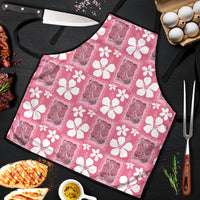 Give Cancer The Boot Pink Cowgirl Apron Western Aloha Hibiscus Paniolo Heritage Floral