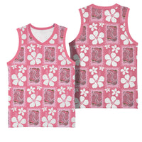 Give Cancer The Boot Pink Cowgirl Basketball Jersey Western Aloha Hibiscus Paniolo Heritage Floral