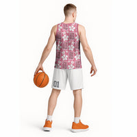 Give Cancer The Boot Pink Cowgirl Basketball Jersey Western Aloha Hibiscus Paniolo Heritage Floral