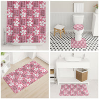 Give Cancer The Boot Pink Cowgirl Bathroom Set Western Aloha Hibiscus Paniolo Heritage Floral