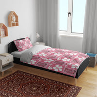 Give Cancer The Boot Pink Cowgirl Bedding Set Western Aloha Hibiscus Paniolo Heritage Floral