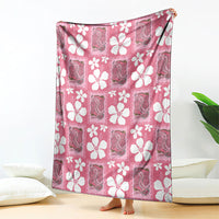 Give Cancer The Boot Pink Cowgirl Blanket Western Aloha Hibiscus Paniolo Heritage Floral