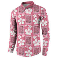 Give Cancer The Boot Pink Cowgirl Button Sweatshirt Western Aloha Hibiscus Paniolo Heritage Floral