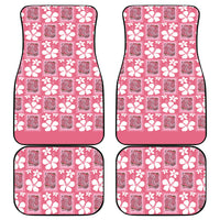 Give Cancer The Boot Pink Cowgirl Car Mats Western Aloha Hibiscus Paniolo Heritage Floral
