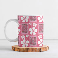 Give Cancer The Boot Pink Cowgirl Ceramic Mug Western Aloha Hibiscus Paniolo Heritage Floral