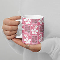 Give Cancer The Boot Pink Cowgirl Ceramic Mug Western Aloha Hibiscus Paniolo Heritage Floral