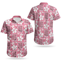 Give Cancer The Boot Pink Cowgirl Couples Matching Tank Maxi Dress and Hawaiian Shirt Western Aloha Hibiscus Paniolo Heritage Floral