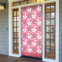 Give Cancer The Boot Pink Cowgirl Door Cover Western Aloha Hibiscus Paniolo Heritage Floral