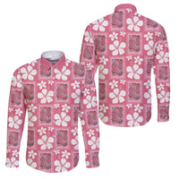 Give Cancer The Boot Pink Cowgirl Family Matching Off The Shoulder Long Sleeve Dress and Hawaiian Shirt Western Aloha Hibiscus Paniolo Heritage Floral