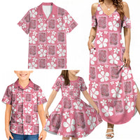 Give Cancer The Boot Pink Cowgirl Family Matching Summer Maxi Dress and Hawaiian Shirt Western Aloha Hibiscus Paniolo Heritage Floral