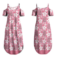 Give Cancer The Boot Pink Cowgirl Family Matching Summer Maxi Dress and Hawaiian Shirt Western Aloha Hibiscus Paniolo Heritage Floral