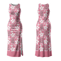 Give Cancer The Boot Pink Cowgirl Family Matching Tank Maxi Dress and Hawaiian Shirt Western Aloha Hibiscus Paniolo Heritage Floral