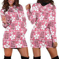 Give Cancer The Boot Pink Cowgirl Hoodie Dress Western Aloha Hibiscus Paniolo Heritage Floral