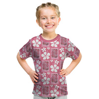 Give Cancer The Boot Pink Cowgirl Kid T Shirt Western Aloha Hibiscus Paniolo Heritage Floral