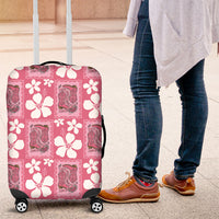 Give Cancer The Boot Pink Cowgirl Luggage Cover Western Aloha Hibiscus Paniolo Heritage Floral