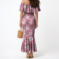 Give Cancer The Boot Pink Cowgirl Mermaid Dress Western Aloha Hibiscus Paniolo Heritage Floral