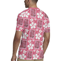 Give Cancer The Boot Pink Cowgirl Rugby Jersey Western Aloha Hibiscus Paniolo Heritage Floral