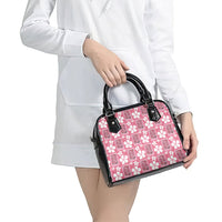 Give Cancer The Boot Pink Cowgirl Shoulder Handbag Western Aloha Hibiscus Paniolo Heritage Floral