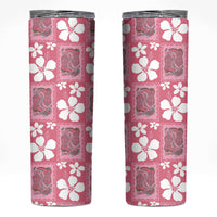 Give Cancer The Boot Pink Cowgirl Skinny Tumbler Western Aloha Hibiscus Paniolo Heritage Floral