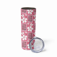 Give Cancer The Boot Pink Cowgirl Skinny Tumbler Western Aloha Hibiscus Paniolo Heritage Floral