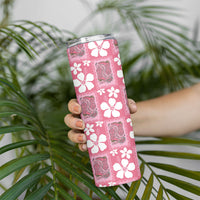 Give Cancer The Boot Pink Cowgirl Skinny Tumbler Western Aloha Hibiscus Paniolo Heritage Floral
